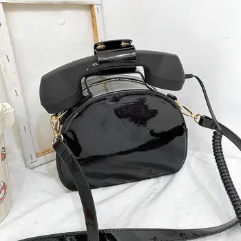 Стилен дамски телефон форма Crossbody ПУ кожена чанта през рамо дамски ежедневни чанта Shopping Street School Satchel Мъкна в чантата си