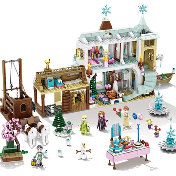 Строителни блокове съвместими lepining Friends & Disneye movie Frozeninglys sy1431 Princess Castle Brick kids toys for children