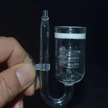 Стъклен аквариум CO2 дифузер стъклен резервоар спрей електромагнитен регулатор мъх CO2 при работа на дозатора за вода завод прозрачен резервоар