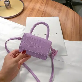 Супер мини чанта за червило гънки наплечная дръжка изкуствена кожа рамо чанти за жени 2020 летни лотария чанта през рамо чанта