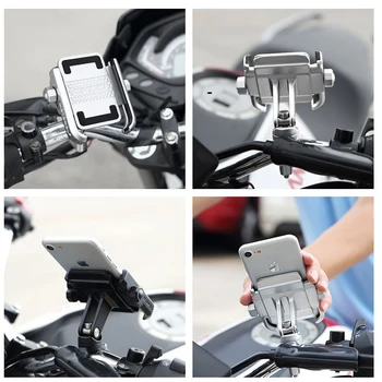 Супер силен удароустойчив алуминиев кормилото на мотоциклета Притежателя на телефона подкрепа на Притежателя на телефона си за GPS велосипед Притежателя на телефона