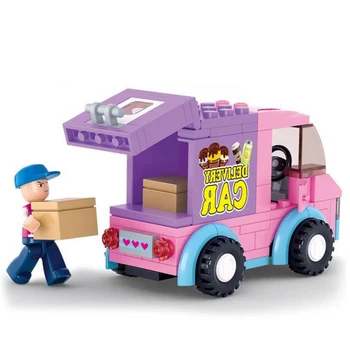 Супермаркет камион градивните елементи на класически хоби момичета доставка на автомобили тухли фигура играчки за деца тухли образователни