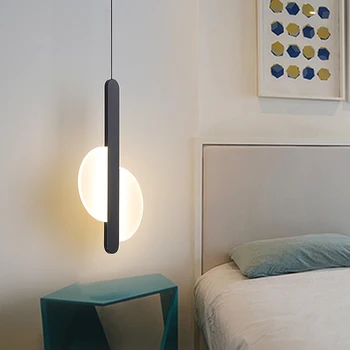 Съвременната скандинавска led подвесная лампа с висок таван за прикроватного осветление на хола дизайн подвесного лампа с дълъг кабел