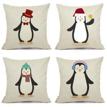 Сюню карикатура Пингвин калъфка разтегателен размер на декоративни калъфки за възглавници животни седалките 45X45cm AC150
