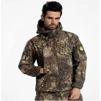 ТАД Gear тактически Softshell камуфлаж на открито яке мъжете армия Спорт водоустойчив лов облекло военно яке руно