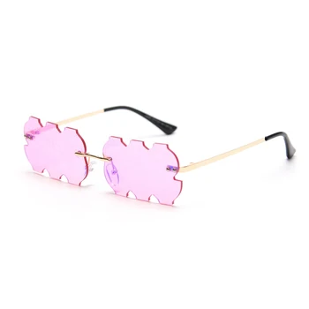 Така & ЭИ Мода без рамки квадратни слънчеви очила за Жени на реколтата уникален океана очила обектив марка дизайнер мъжете червени жълти слънчеви очила нюанси