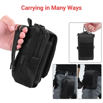 Тактически Molle чанта 1000D мъжете военен компактен поясная чанта EDC bag чанта за инструменти жилетка пакет от чантата си мобилния телефон чанта открит ловен чанта