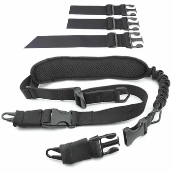 Тактически многофункционален колан Heavy Duty 2 in 1 Tactical Rifle Strap Tactical One Two Point Bungee Rifle Gun Sling Strap System