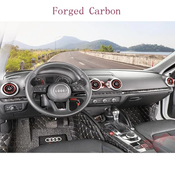 Тапицерия изработени от въглеродни влакна, 7 бр. Комплект вътрешни облицовки врати за Audi A3 8V RS3 2013-2019 изкован въглерод