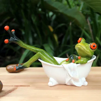 Творчески 3D смола жаба фигурки кабошон занаяти декорации за дома смола жаба фигурки тенис на декор подарък за Рожден Ден