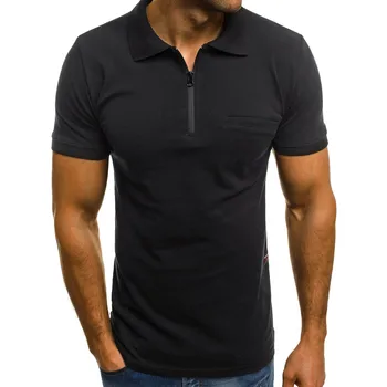Тениска самоличността на ежедневни тънък къс ръкав джобове тениски мъжки топ плътен цвят блуза мъжки дрехи 2019
