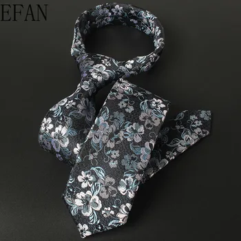 Тесни ежедневни тенденция на мъжки вратовръзки 6 см високо качество 1200 игли жакард тъкани Пейсли цвете вратовръзка завод на Едро настройка