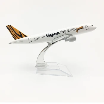 Тигър aeroplane model Airbus A320 airplane 16CM Metal alloy diecast 1:400 airplane model toy for children MX30