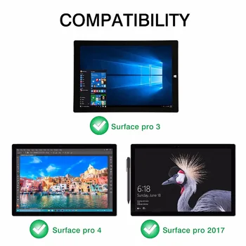 Тип капаци за Microsoft Surface Pro 7/Pro 6/Surface Pro 5 (Pro 2017)/Pro 4,ультратонкая безжична клавиатура с Bluetooth трекпадом