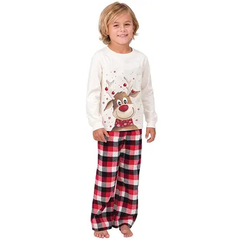 Топ + панталони Семеен комплект пижама пижамный комплект Коледна пижама Семеен комплект пижама детски гащеризон