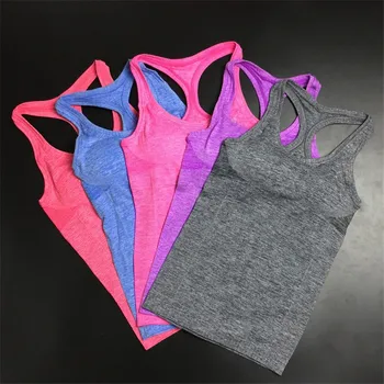 Топли дамски тениски бързо съхнещи ризи за йога тренировка фитнес зала фитнес спорт жилетка без ръкави за бягане, тренировка на открито