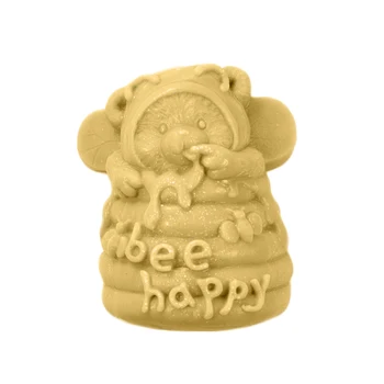 Торта Силиконова форма сладък 3D мечка пчела писмо форма шоколадова торта печене инструменти бонбони като мухъл свещи сапуни форма