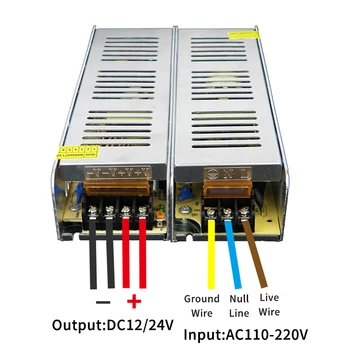 Трансформатори за осветление DC12V 24V импулсен захранващ адаптер AC110-220V за DC12 / 24V 1A 2A 5A 10А 20А 30A LED Driver Strip Lab