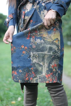 Тренч палта за жени палто ветровка печатни цветен дълъг замшевый тренч палто женски есен с дълъг ръкав, дълги палта, плюс размер 3XL