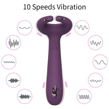 Три двигателя клип вибратор зърна G-точка дилдо стимулатор жена мастурбация на влагалището анален масажор за възрастни секс-играчки за жените и мъжете