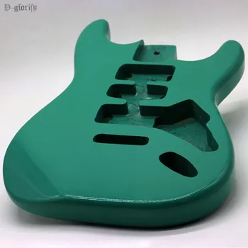 тъмно-зелено на цвят липа ST корпус електрическа китара