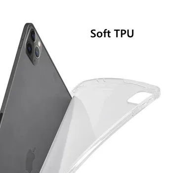 Тънка прозрачна мека делото TPU за iPad Pro 11 2020 Tablet Case защитният калъф за iPad Pro 11 2020 2-то поколение+стилус