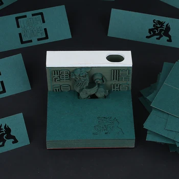 Търговия на едро Забележка бележник подарък нов дизайн за 3D на хартия, за да направите списък планер Забележка хартия творчески Еднорог Sticky Note Pad