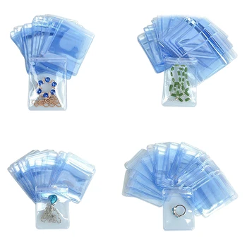 Търговия на едро с прозрачна PVC Самоуплотняющаяся светкавица пластмасови опаковки, Poly Zip-Lock Anti-oxidation Jewelry Jade Pack Bag Valve Resealable