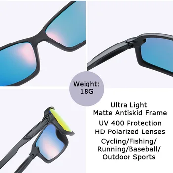 Ултра лека матирана рамка поляризирани слънчеви очила Мъже / Жени UV-защита на спортни очила светлоотразителни слънчеви очила мъжки слънчеви очила нюанси