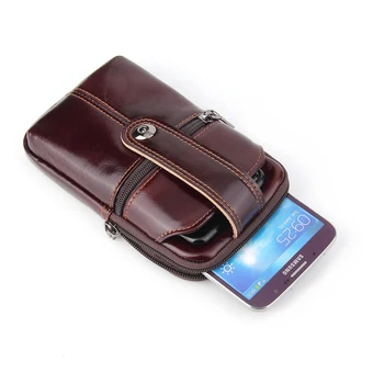 Универсален мобилен телефон чанта калъф за Samsung S8 S9 plus Забележка 9 8 S6 S7 кожена каишка клип чанта кобур за iPhone X/XS/XR / XS Max