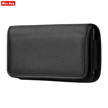Универсален Оксфорд fabric bag телефон чанта за OPPO F3, F5 F7 F9 колан за носене на кръста джоб за OPPO F1S A59 Намерите X A3S A83 А7 А9