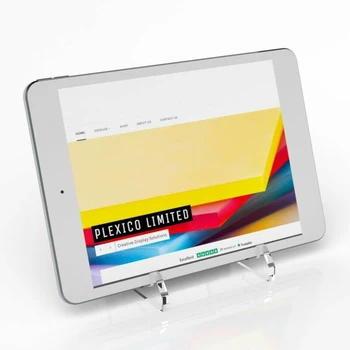 Универсална съвместимост за таблети iPad на щанда на притежателя на книгата прозрачен прозрачен лек акрилни настолен таблет щандове притежателите
