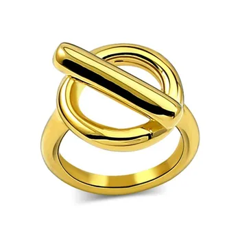 Уникални пръстени за жени, мъже бижута от неръждаема стомана аксесоари злато / сребро цвят пръст Аниллос набор от женски на мъжки бижута
