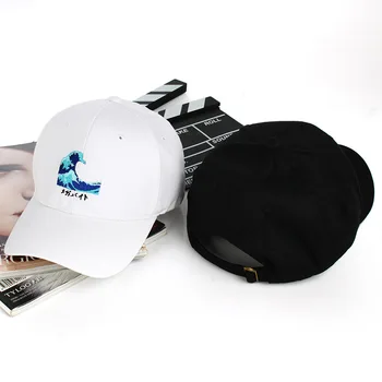унисекс регулируема Japn морска вълна бродерия бейзболна шапка шапка от памук Кацусика Хокусай шапки Kanagawa surf възстановяване на предишното положение шапки gorra
