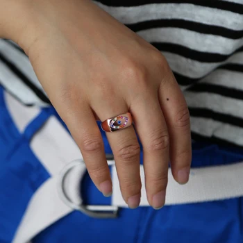 Уроки нова мода лъки уроки пръстени с цветни CZ турски бижута луксозни CZ дамски пръстен бижута подарък