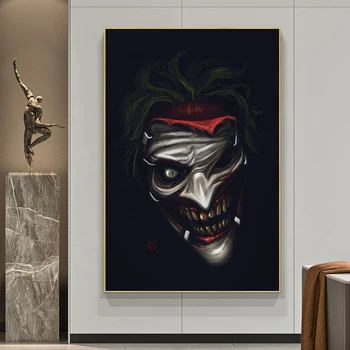 Филмова звезда The Joker Wall Art живопис с маслени бои върху платно, постери и щампи Nordic Cuadros Wall Art Pictures за хол