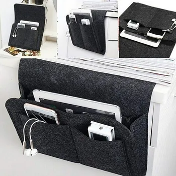 Филцови нощно шкафче чанта за съхранение на дистанционното управление книга разтегателен чанта за съхранение чанта чанта на леглото папка tablet pc чанта за съхранение