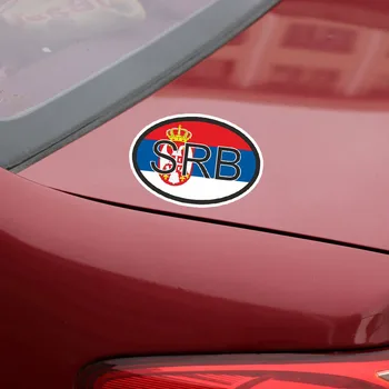 Флаг на личността Сърбия код на страната стикер на автомобила Автомобили, Мотоциклети външни аксесоари винил за лодки лаптоп хладилник
