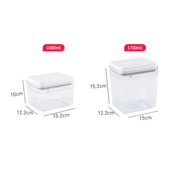 Фланец многофункционален хранителен контейнер запечатани в прозрачна кутия за съхранение за кухня HUG-Deals