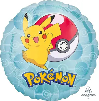 Фольгированный Топка Pokemon Балон Pikachu Pokeball Amscan International 3633201 Pokemon - Foil Балон Глоб