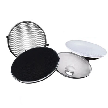 Фотографско студио Flash Beauty Dish 42cm S type Honeycomb + Бял конус