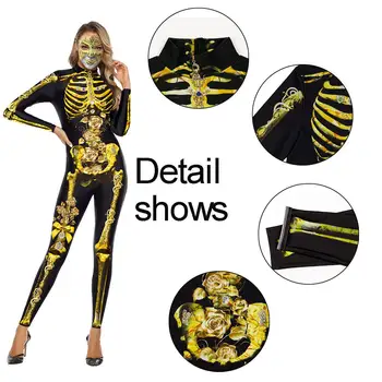 Хелоуин костюми за деца на ужасите на Зомби момче момиче скелет обличам фентъзи бебе гащеризон скелет костите чудовище костюм