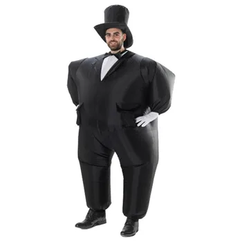 Хелоуин Надуваем костюм мъжки смокинг, костюм на младоженеца карнавалните костюми AirSuit Party Event Host Magician cosplay висока облекло