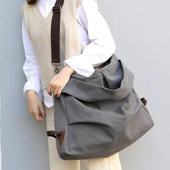 Холщовые Чанти За Жени 2020 Мода Багажа Пътни Чанти Училищна Дамска Ръчна Чанта С Голям Капацитет Чанта През Рамо Чанта