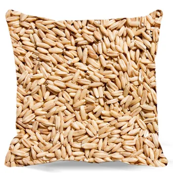 Храни царевица оризови семена модел квадратен полиестер калъфка хвърли декоративна калъфка за дома, колата разтегателен стол 45X45CM
