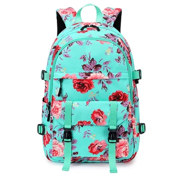 Цвете лаптоп раница Bookbag за тийнейджъри колеж Daypack пътна чанта водоустойчива Средно училище чанта раница за момичета от жените