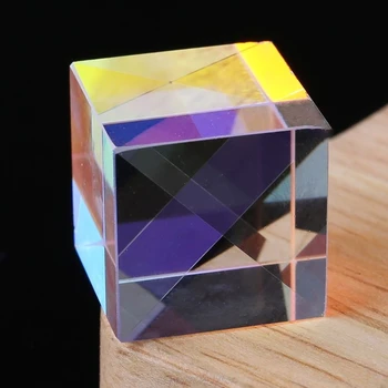 Цветна combiner Дърва Cross Dichroic Cube RGB Prism оптично стъкло с триъгълна Призма за обучение на Spectrum N19 20 Dropship