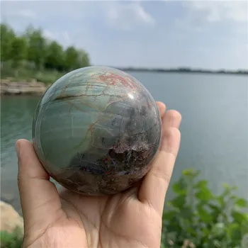цена на едро голям размер натурален африка червена кървава каменна топка от полирана сфера на лечебните кристали, рейки глобус за домашен декор