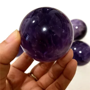 цените на едро на 50-60 мм глобус естествен аметист кварцов балон рейки лечебните кристали, сфера за декорация на дома