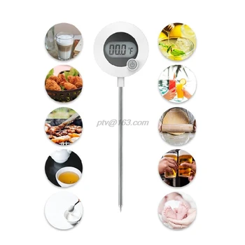 Цифров хранително-вкусовата водоустойчив термометър с LCD дисплей незабавно четене инструменти за приготвяне на храна